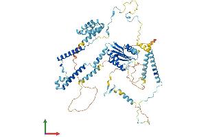 AlphaFold protein structure predicition of Human Recombinant PRPF3 Protein, UniprotID O43395
