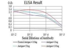 Black line: Control Antigen (100 ng), Purple line: Antigen(10 ng), Blue line: Antigen (50 ng), Red line: Antigen (100 ng),