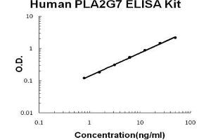Human  PLA2G7 PicoKine ELISA Kit standard curve