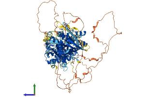 AlphaFold protein structure predicition of Mouse Recombinant Pik3r5 Protein, UniprotID Q5SW28