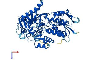 AlphaFold protein structure predicition of Human Recombinant PPOX Protein, UniprotID P50336