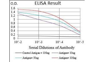 Black line: Control Antigen (100 ng), Purple line: Antigen(10 ng), Blue line: Antigen (50 ng), Red line: Antigen (100 ng),