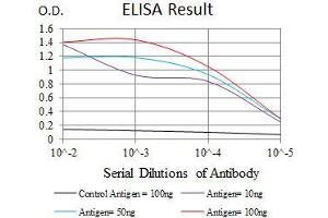 Black line: Control Antigen (100 ng), Purple line: Antigen(10 ng), Blue line: Antigen (50 ng), Red line: Antigen (100 ng),