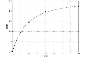 A typical standard curve (Muscarinic Acetylcholine Receptor Kit ELISA)