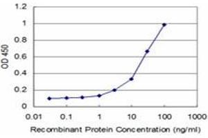 Detection limit for recombinant GST tagged NEU2 is approximately 3ng/ml as a capture antibody. (NEU2 anticorps  (AA 180-268))