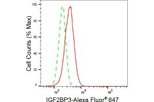 Flow cytometric analysis of IGF2BP3 expression in HepG2 cells using IGF2BP3 antibody (ABIN7799052), 1:2,000).