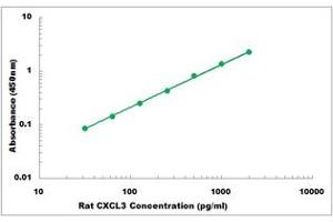 Representative Standard Curve (CXCL3 Kit ELISA)