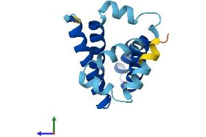 AlphaFold protein structure predicition of Mouse Recombinant Golt1b Protein, UniprotID Q9CR60