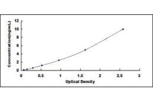 Typical standard curve (ADPRH Kit ELISA)