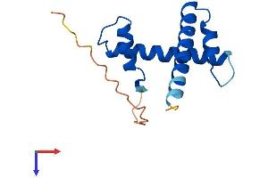AlphaFold protein structure predicition of Mouse Recombinant Taf13 Protein, UniprotID P61216