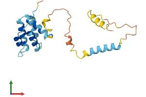 AlphaFold protein structure predicition of Mouse Recombinant Card19 Protein, UniprotID Q9D1I2