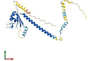 AlphaFold protein structure predicition of Human Recombinant ABT1 Protein, UniprotID Q9ULW3