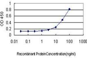 Detection limit for recombinant GST tagged MUTYH is approximately 1ng/ml as a capture antibody.