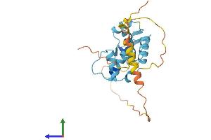 AlphaFold protein structure predicition of Human Recombinant SAP30 Protein, UniprotID O75446