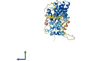 AlphaFold protein structure predicition of Human Recombinant ZSWIM1 Protein, UniprotID Q9BR11