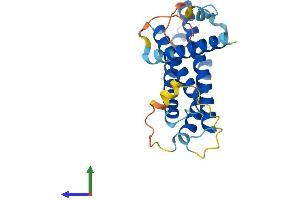 AlphaFold protein structure predicition of Mouse Recombinant Rgs9bp Protein, UniprotID Q148R9
