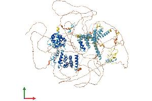 AlphaFold protein structure predicition of Human Recombinant EIF4G1 Protein, UniprotID Q04637
