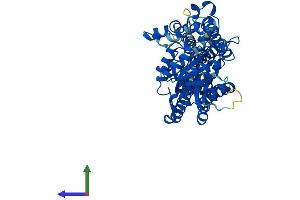 AlphaFold protein structure predicition of Human Recombinant GDPD2 Protein, UniprotID Q9HCC8