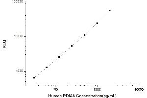Typical standard curve (PDIA6 Kit CLIA)