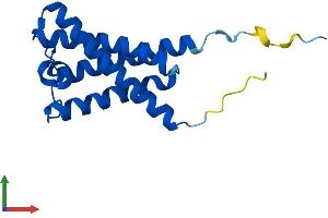 AlphaFold protein structure predicition of Mouse Recombinant Sys1 Protein, UniprotID Q78S06
