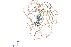 AlphaFold protein structure predicition of Human Recombinant SP3 Protein, UniprotID Q02447