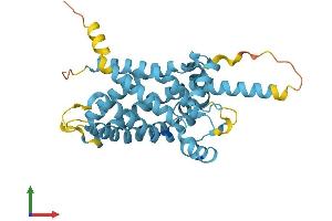 AlphaFold protein structure predicition of Mouse Recombinant Slc25a22 Protein, UniprotID Q9D6M3