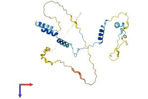 AlphaFold protein structure predicition of Mouse Recombinant Ppp1r35 Protein, UniprotID Q9D8C8