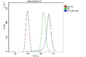 Flow Cytometry analysis of HEPA1-6 cells using anti-Afm antibody (ABIN7601653).