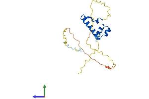 AlphaFold protein structure predicition of Human Recombinant SSX5 Protein, UniprotID O60225