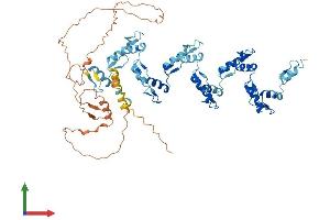 AlphaFold protein structure predicition of Human Recombinant ZNF256 Protein, UniprotID Q9Y2P7