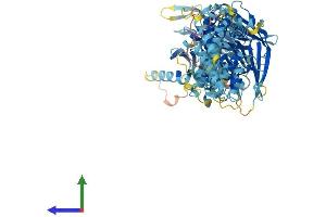 AlphaFold protein structure predicition of Human Recombinant GSAP Protein, UniprotID A4D1B5