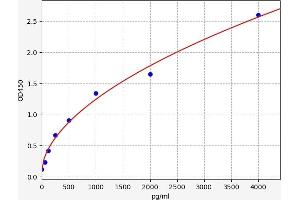 Typical standard curve (IL2 Receptor beta Kit ELISA)