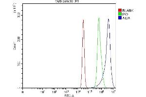 Flow Cytometry analysis of K562 cells using anti-AIDA antibody (ABIN7601996).
