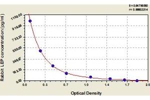 Typical Standard Curve (Leptin Kit ELISA)