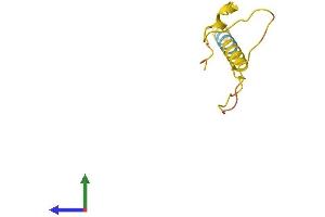 AlphaFold protein structure predicition of Human Recombinant LINC00158 Protein, UniprotID P58513
