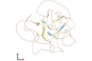 AlphaFold protein structure predicition of Human Recombinant MAP6 Protein, UniprotID Q96JE9