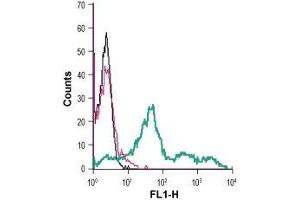 Cell surface detection of Ghrelin receptor in live intact mouse TK-1 T-cell lymphoma cells: (black line) Cells.