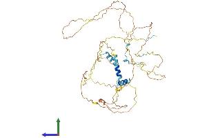 AlphaFold protein structure predicition of Mouse Recombinant Gpbp1 Protein, UniprotID Q6NXH3