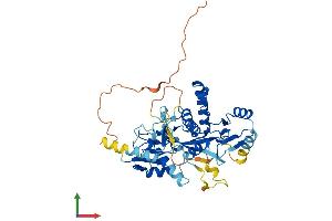 AlphaFold protein structure predicition of Human Recombinant TTLL9 Protein, UniprotID Q3SXZ7