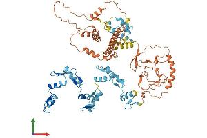 AlphaFold protein structure predicition of Human Recombinant ZNF195 Protein, UniprotID O14628