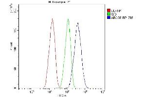 Flow Cytometry analysis of HepG2 cells using anti-ABCG8 antibody (ABIN7601918).