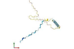 AlphaFold protein structure predicition of Mouse Recombinant Dapl1 Protein, UniprotID Q9D757