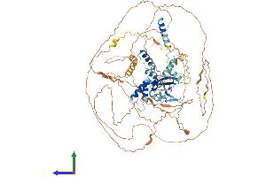 AlphaFold protein structure predicition of Human Recombinant SUPT20HL1 Protein, UniprotID Q3ZLR7