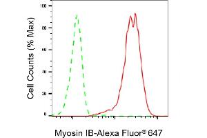 Flow cytometric analysis of Myosin IB expression in HepG2 cells using Myosin IB antibody (ABIN7799521), 1:2,000). (Recombinant Myosin IB anticorps)
