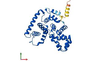 AlphaFold protein structure predicition of Mouse Recombinant Tbc1d7 Protein, UniprotID Q9D0K0