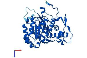 AlphaFold protein structure predicition of Mouse Recombinant Gmpr Protein, UniprotID Q9DCZ1