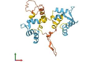 AlphaFold protein structure predicition of Human Recombinant MYL10 Protein, UniprotID Q9BUA6