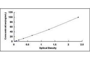 Typical standard curve (LGALS3BP Kit ELISA)