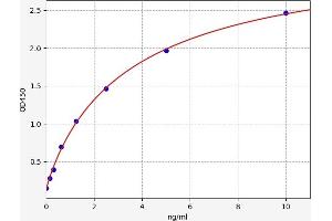 Typical standard curve (MYH10 Kit ELISA)