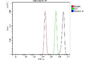 Flow Cytometry analysis of THP-1 cells using anti-IMPDH1 antibody (ABIN7599864). (IMPDH1 anticorps  (AA 123-500))